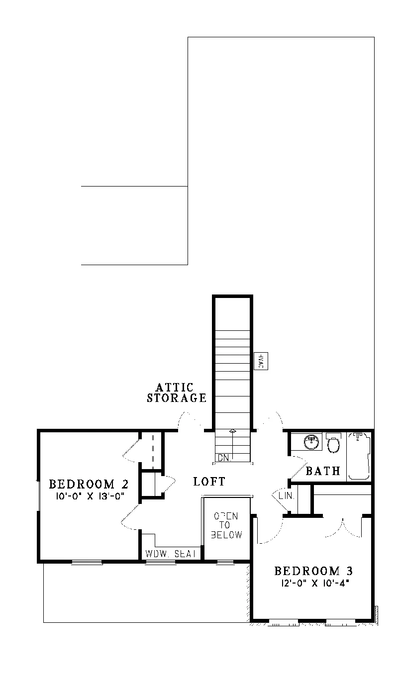 Traditional House Plan Second Floor - Lynhaven Farmhouse 055D-0226 - Shop House Plans and More