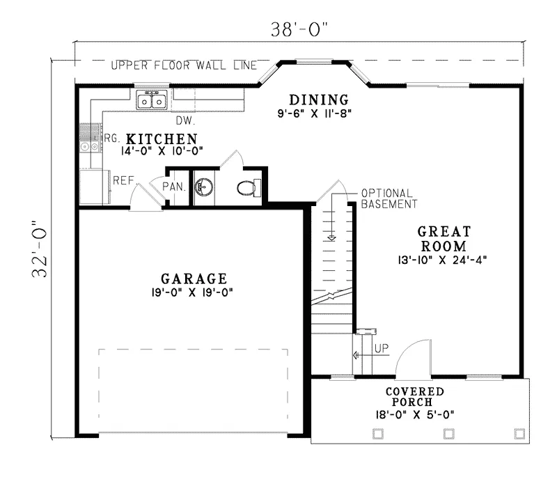 Southern House Plan First Floor - Clementine Farm Country Home 055D-0232 - Search House Plans and More
