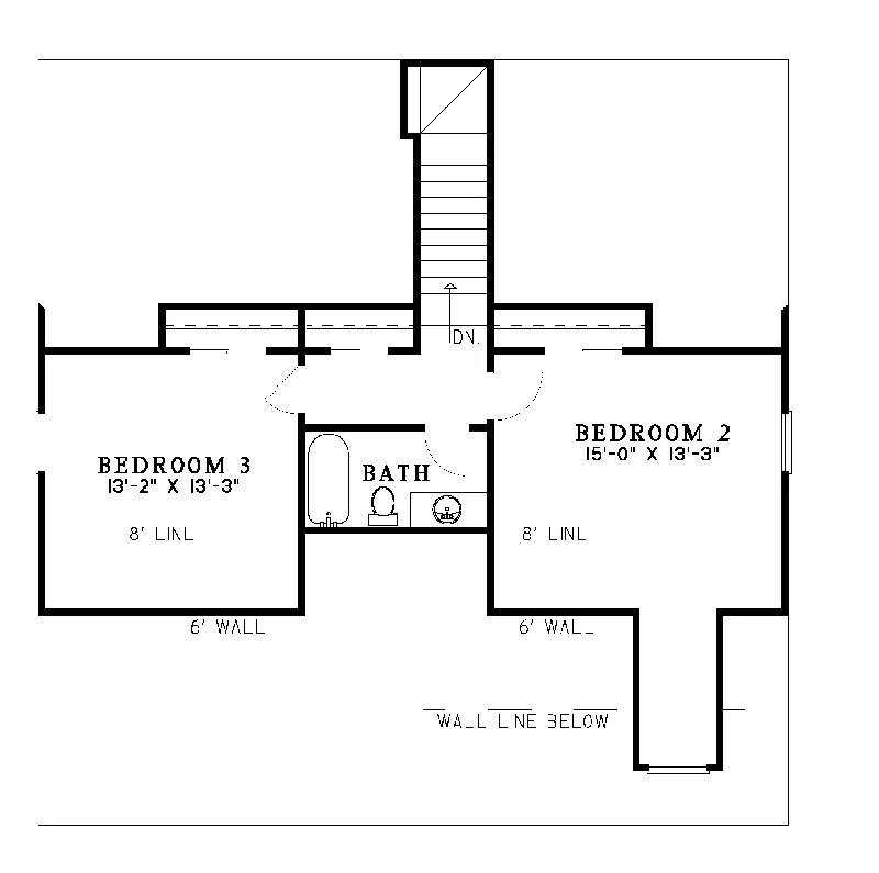 Southern House Plan Second Floor - Cleveland Country Home 055D-0234 - Search House Plans and More