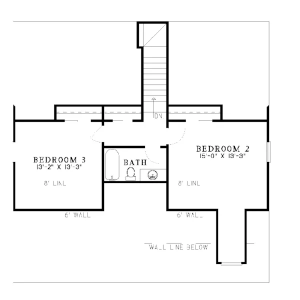 Bungalow House Plan Second Floor - Cleveland Country Home 055D-0234 - Search House Plans and More