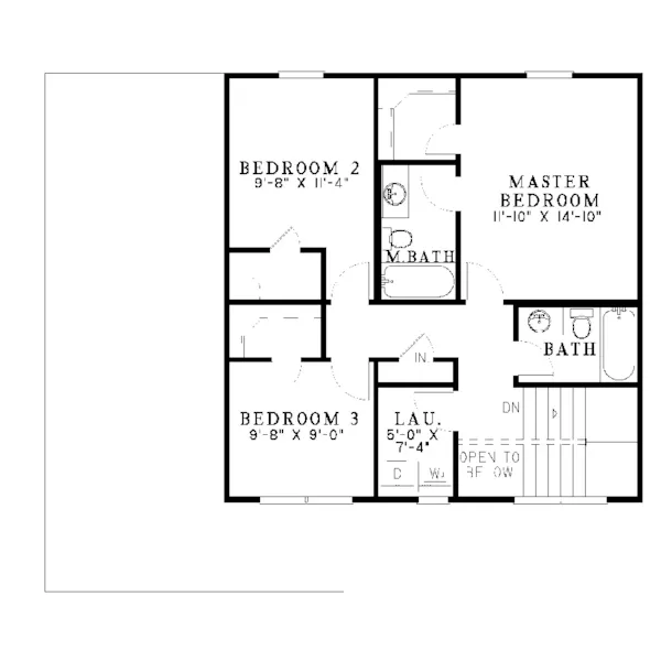 Traditional House Plan Second Floor - Norgate Country Home 055D-0235 - Shop House Plans and More