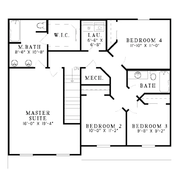 Farmhouse Plan Second Floor - Kaywin Traditional Country Home 055D-0236 - Search House Plans and More