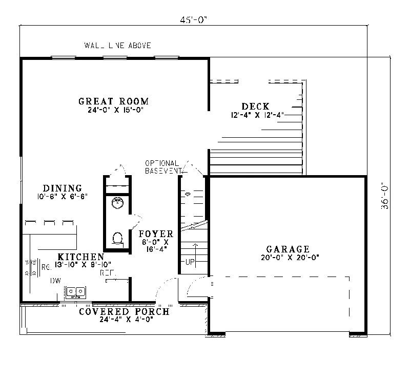 Country House Plan First Floor - Glencliff Country Style Home 055D-0237 - Search House Plans and More
