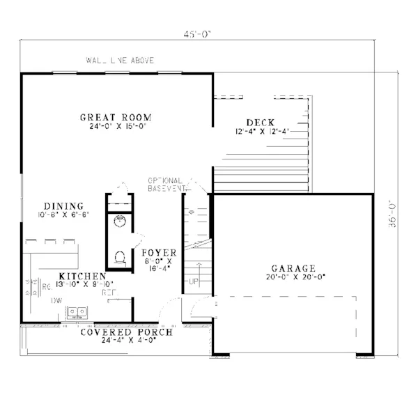 Country House Plan First Floor - Glencliff Country Style Home 055D-0237 - Search House Plans and More