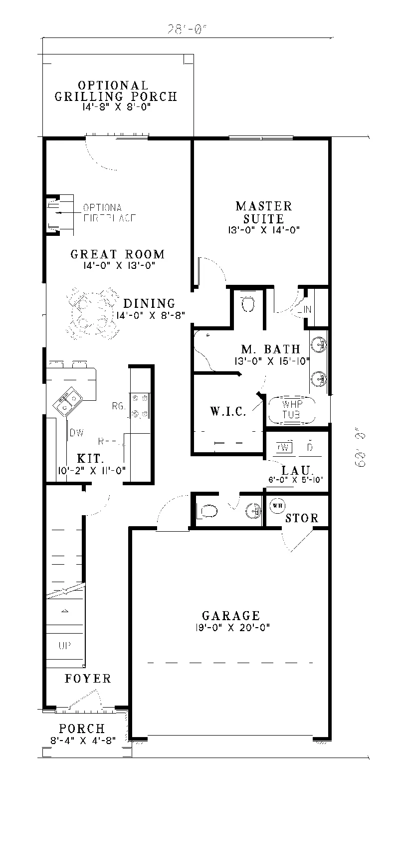 Country House Plan First Floor - Wooddale Craftsman Home 055D-0240 - Shop House Plans and More