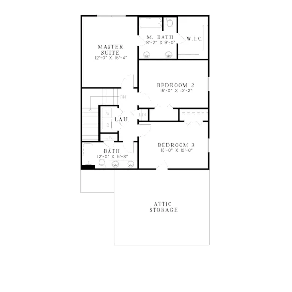 Country House Plan Second Floor - Leinster Hill Traditional Home 055D-0243 - Shop House Plans and More