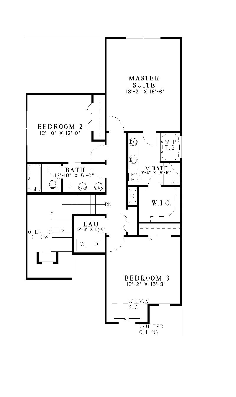 Traditional House Plan Second Floor - Ohio Valley Traditional Home 055D-0244 - Shop House Plans and More