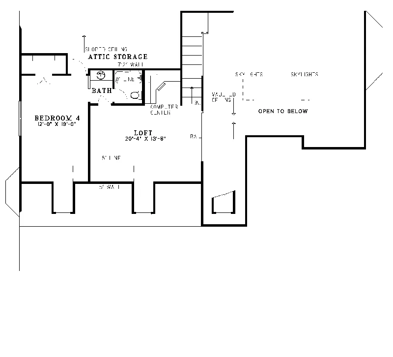 Farmhouse Plan Second Floor - Matador Southern Country Home 055D-0245 - Shop House Plans and More