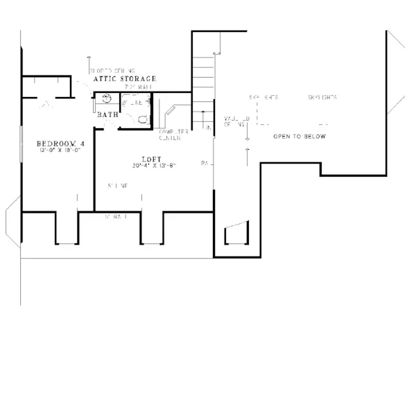 Southern House Plan Second Floor - Matador Southern Country Home 055D-0245 - Shop House Plans and More