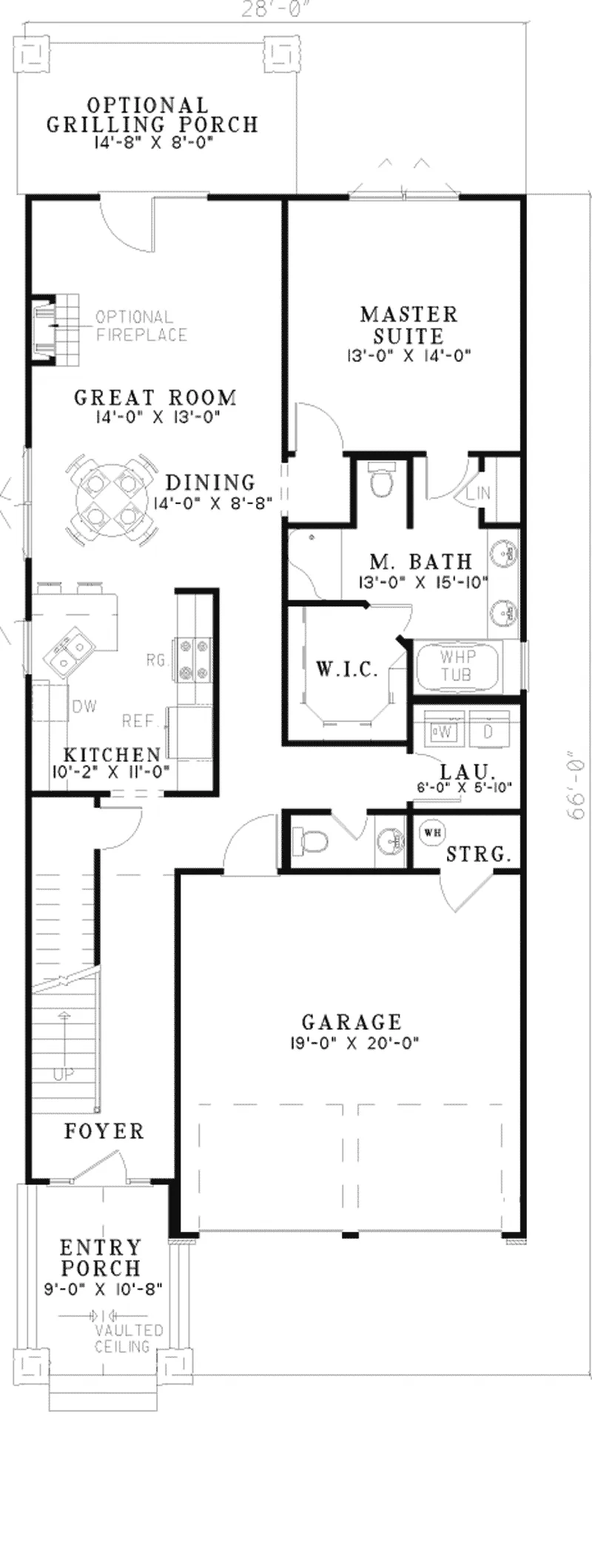 Southern House Plan First Floor - Morgan Bay Craftsman Home 055D-0262 - Shop House Plans and More
