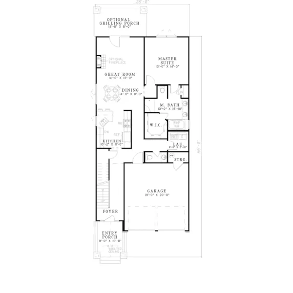 Contemporary House Plan First Floor - Morgan Bay Craftsman Home 055D-0262 - Shop House Plans and More