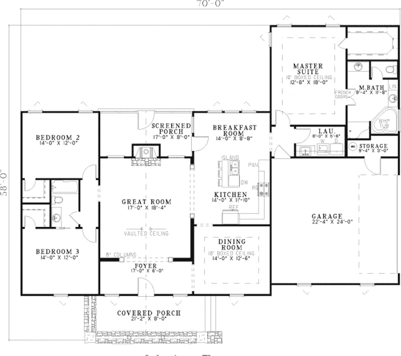 Tudor House Plan First Floor - Morelle Rustic Craftsman Home 055D-0263 - Shop House Plans and More