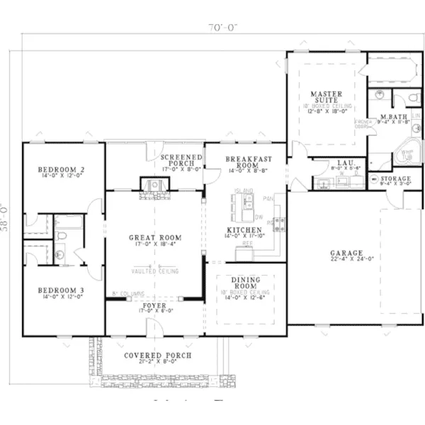 Contemporary House Plan First Floor - Morelle Rustic Craftsman Home 055D-0263 - Shop House Plans and More