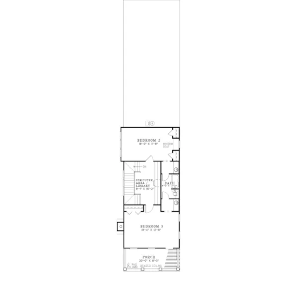 Colonial House Plan Second Floor - Sparkling Lake Plantation Home 055D-0277 - Shop House Plans and More