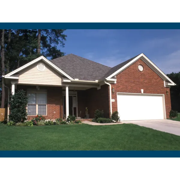 Simple Ranch Style House With Front Loading Garage