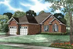 Traditional House Plan Front of Home - Maryland Heights Ranch Home 055D-0290 - Shop House Plans and More