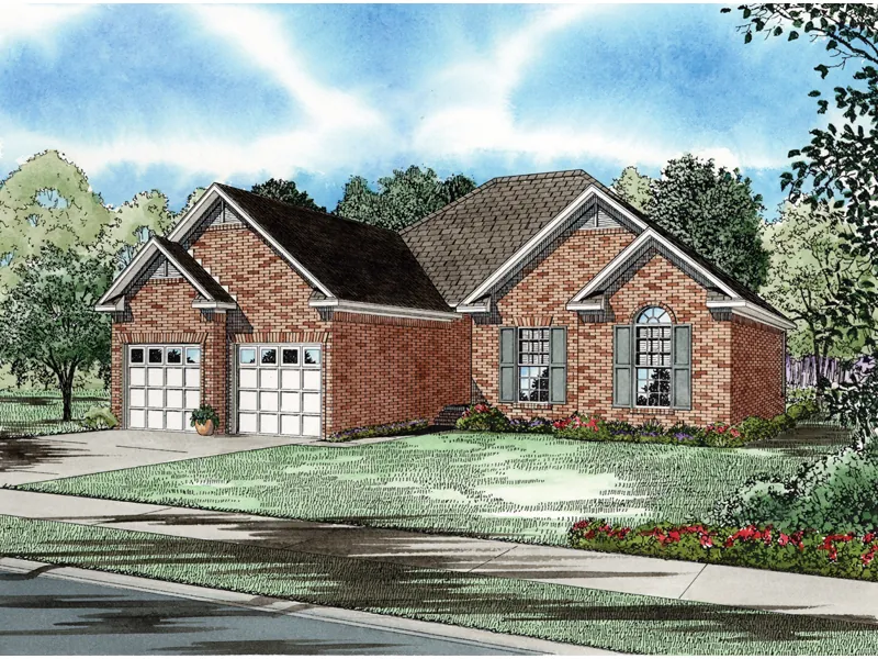 Arts & Crafts House Plan Front Image - Gasconade Point Ranch Home 055D-0291 - Search House Plans and More