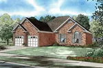 European House Plan Front Image - Gasconade Point Ranch Home 055D-0291 - Search House Plans and More