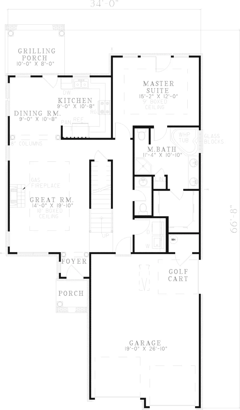 Country House Plan First Floor - Balducci Hill Ranch Home 055D-0292 - Search House Plans and More