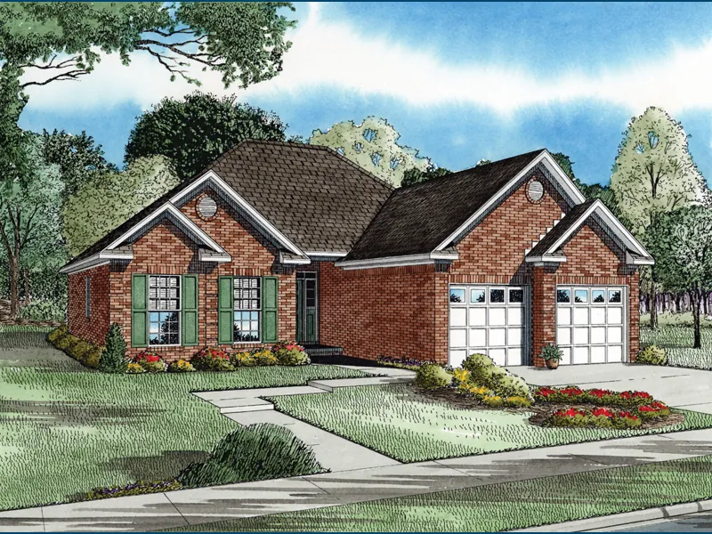 Ranch Design With Traditional Brick Style