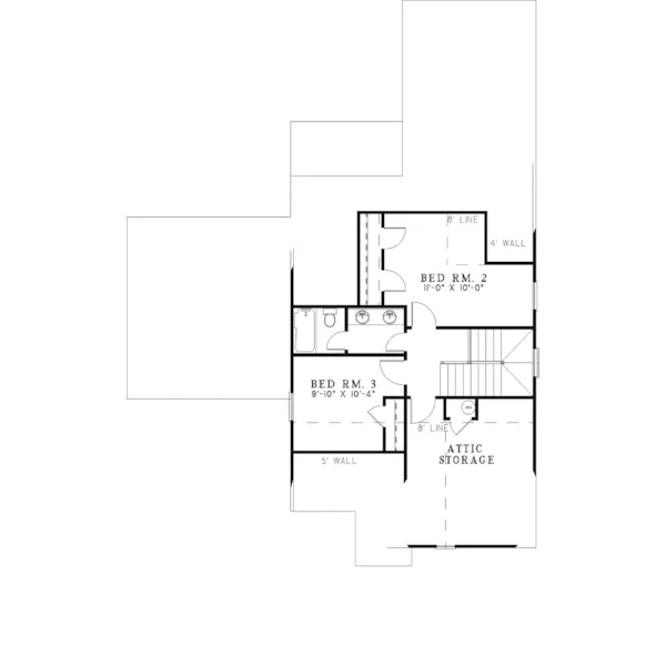 Country House Plan Second Floor - Grosvenor Country Home 055D-0296 - Search House Plans and More