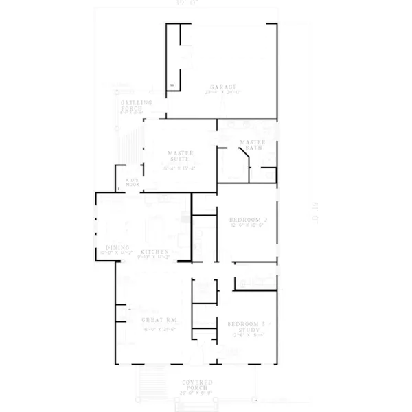 Country House Plan First Floor - Graybrooke Country Home 055D-0309 - Search House Plans and More