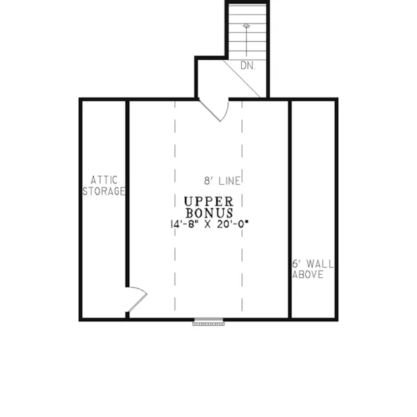 Ranch House Plan Second Floor - Sandia Traditional Home 055D-0315 - Shop House Plans and More