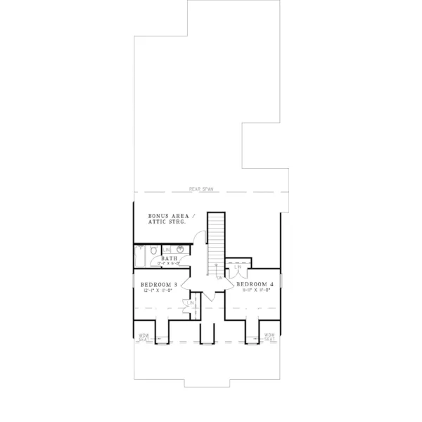 Farmhouse Plan Second Floor - Cobbler Place Country Home 055D-0325 - Search House Plans and More