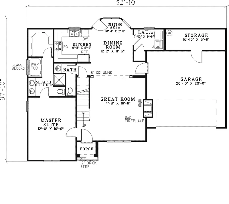 Traditional House Plan First Floor - Northcrest Traditional Home 055D-0326 - Shop House Plans and More