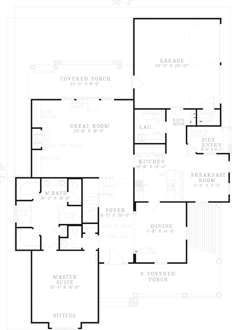 Country House Plan First Floor - Redondo Country Home 055D-0330 - Shop House Plans and More