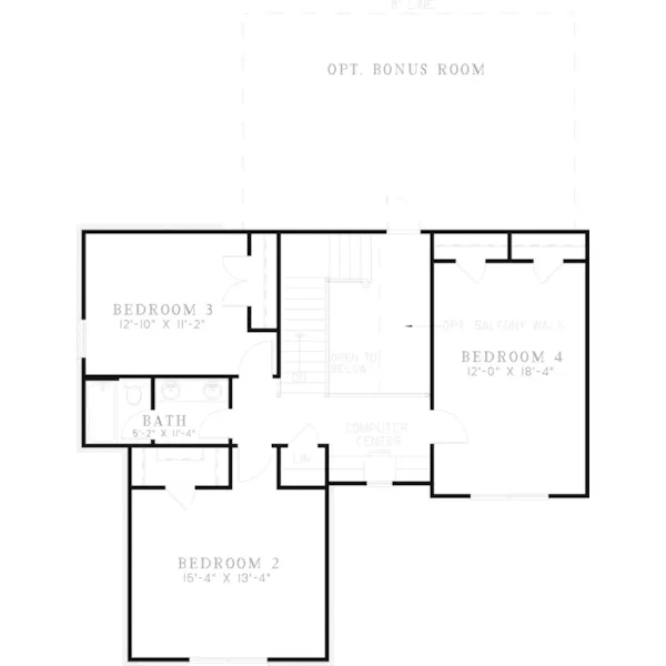 Traditional House Plan Second Floor - Redondo Country Home 055D-0330 - Shop House Plans and More