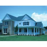 Two-Story Country House With Wap-Around Covered Porch