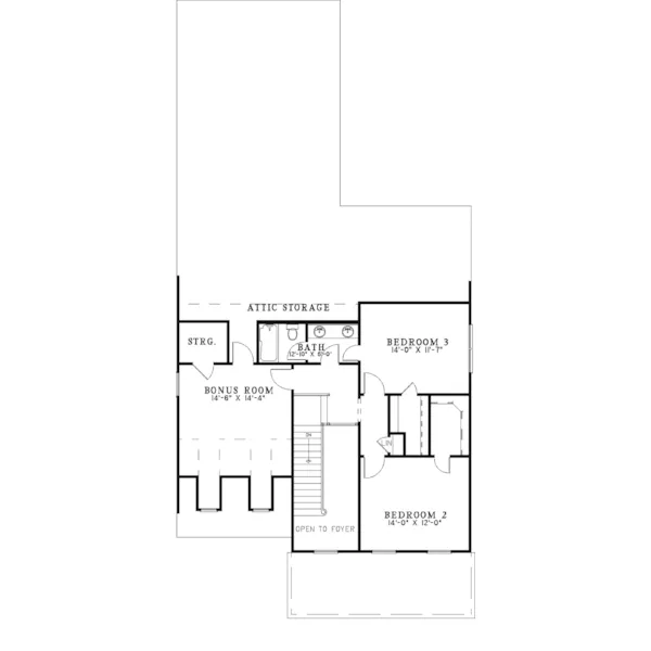 Traditional House Plan Second Floor - Verplank Narrow Lot Home 055D-0332 - Shop House Plans and More