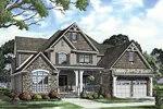 Country French House Plan Front Image - Bellabrook Arts And Crafts Home 055D-0337 - Search House Plans and More