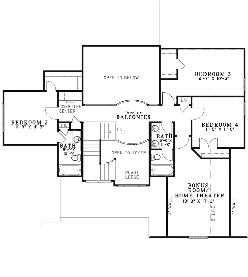 Country House Plan Second Floor - Antonella Traditional Home 055D-0341 - Search House Plans and More