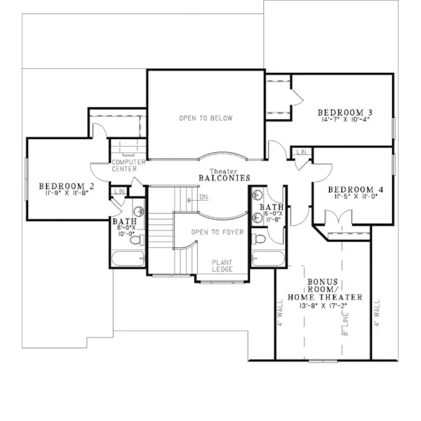 Traditional House Plan Second Floor - Antonella Traditional Home 055D-0341 - Search House Plans and More