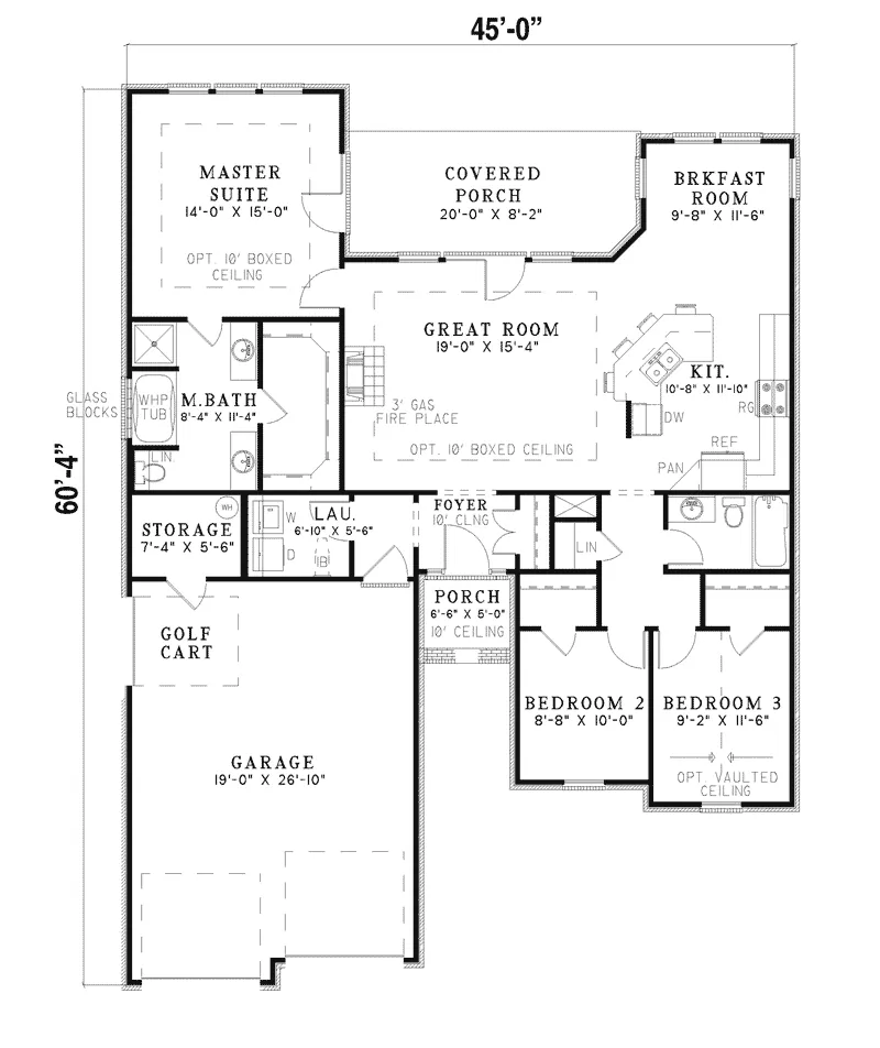 Ranch House Plan First Floor - Rio Bravo Rustic Home 055D-0344 - Shop House Plans and More