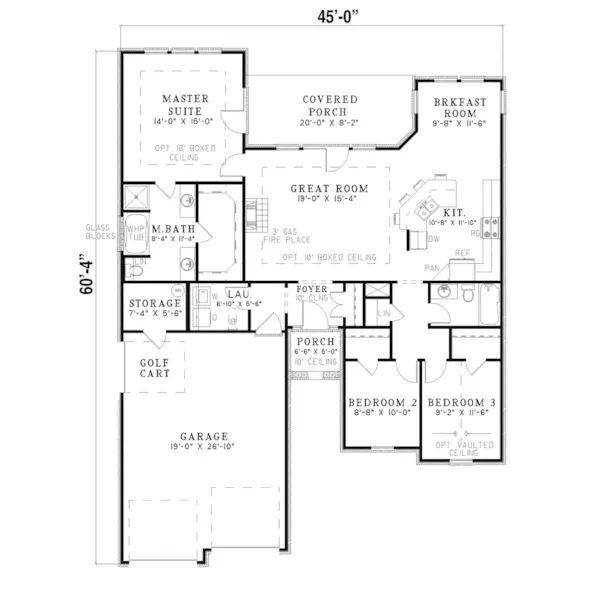 Ranch House Plan First Floor - Rio Bravo Rustic Home 055D-0344 - Shop House Plans and More