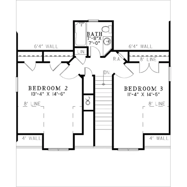 Cabin & Cottage House Plan Second Floor - Kirkland Hollow Bungalow Home 055D-0350 - Search House Plans and More