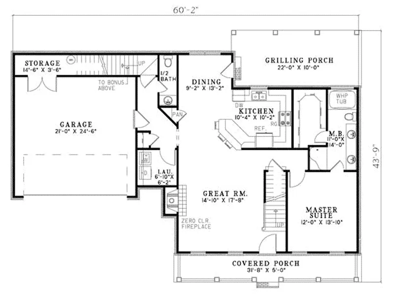 Traditional House Plan First Floor - Hildescheim New England Home 055D-0353 - Search House Plans and More