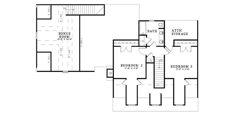 Traditional House Plan Second Floor - Hildescheim New England Home 055D-0353 - Search House Plans and More