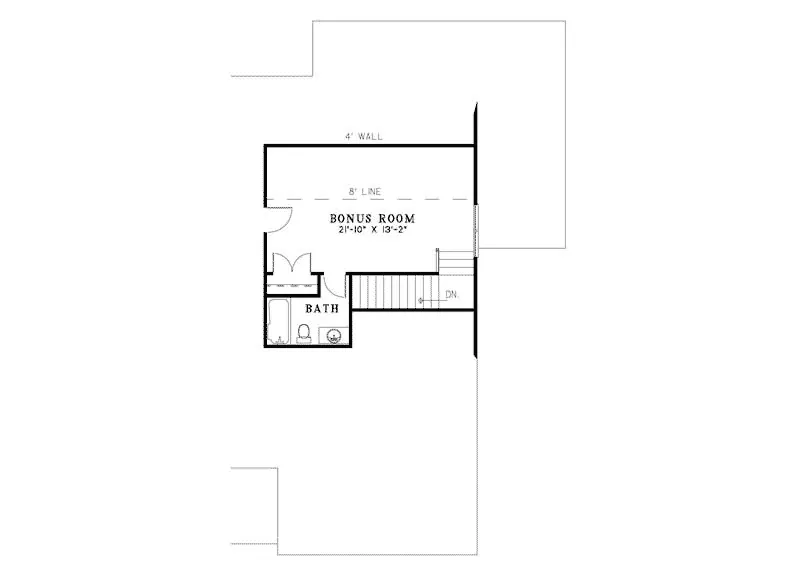 Ranch House Plan Second Floor - Heffington Neoclassical Home 055D-0354 - Search House Plans and More