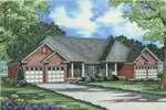 Traditional House Plan Front Image - Halliburton Ranch Duplex 055D-0380 - Search House Plans and More