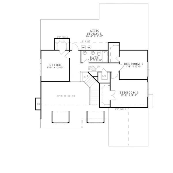 Country House Plan Second Floor - Lucerne Warm Country Home 055D-0409 - Shop House Plans and More