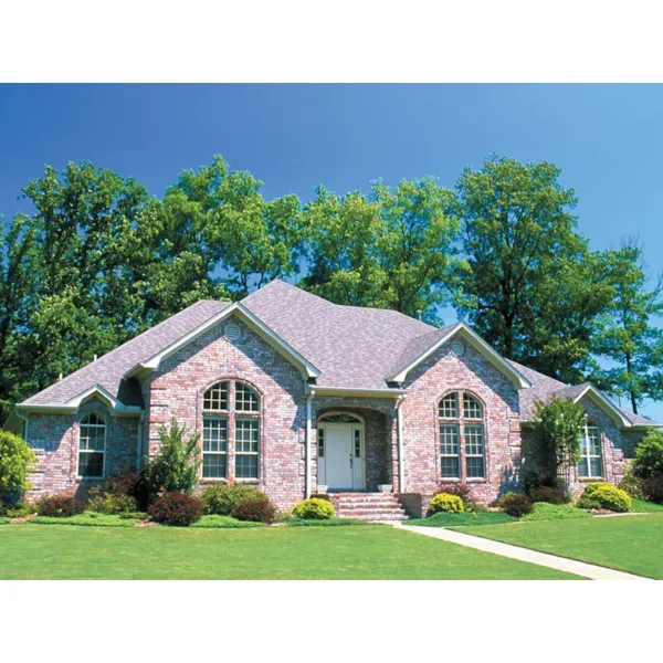 Gables Are Symmetrically Placed On Each Side Of The Front Entry Of This House