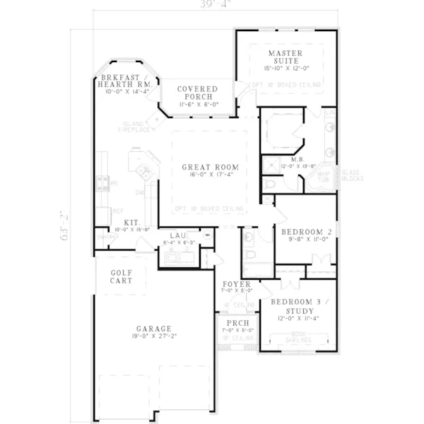 Vacation House Plan First Floor - Havencreek Traditional Home 055D-0414 - Search House Plans and More