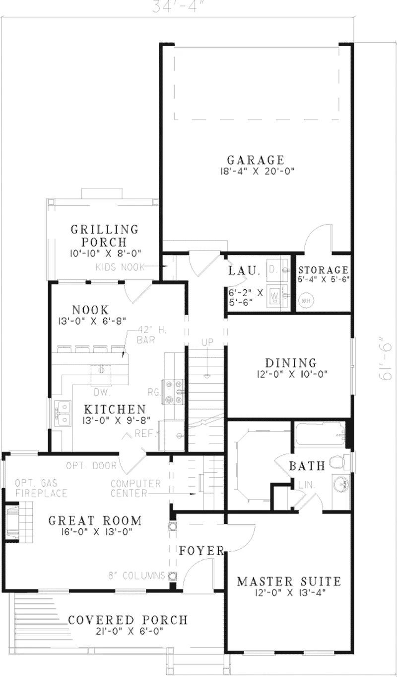 Country House Plan First Floor - Grayson Ridge Country Farmhouse 055D-0424 - Search House Plans and More