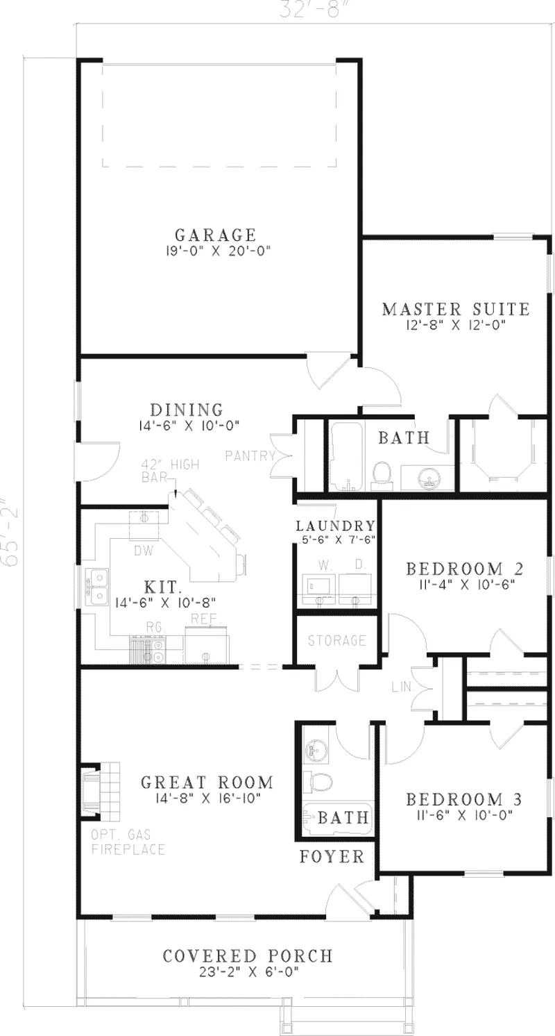 Traditional House Plan First Floor - Davies Ranch Home 055D-0425 - Search House Plans and More