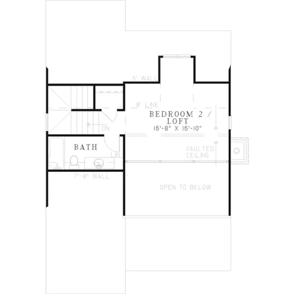 Rustic House Plan Second Floor - Bevo Mill Rustic Cottage Home 055D-0430 - Search House Plans and More