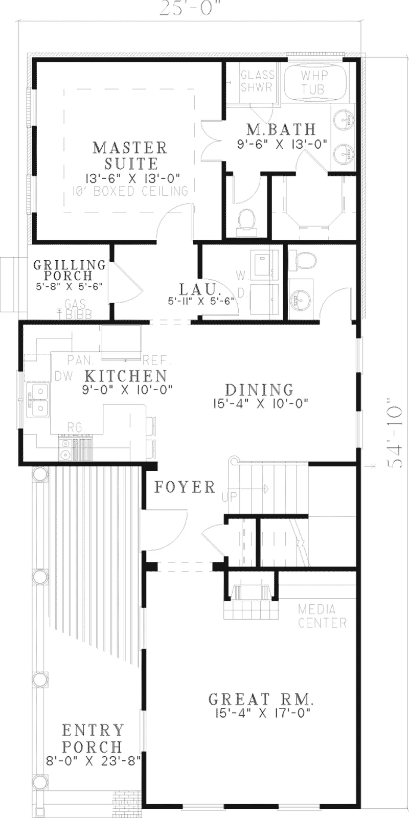 Southern Plantation House Plan First Floor - Middlemarch Southern Home 055D-0435 - Shop House Plans and More
